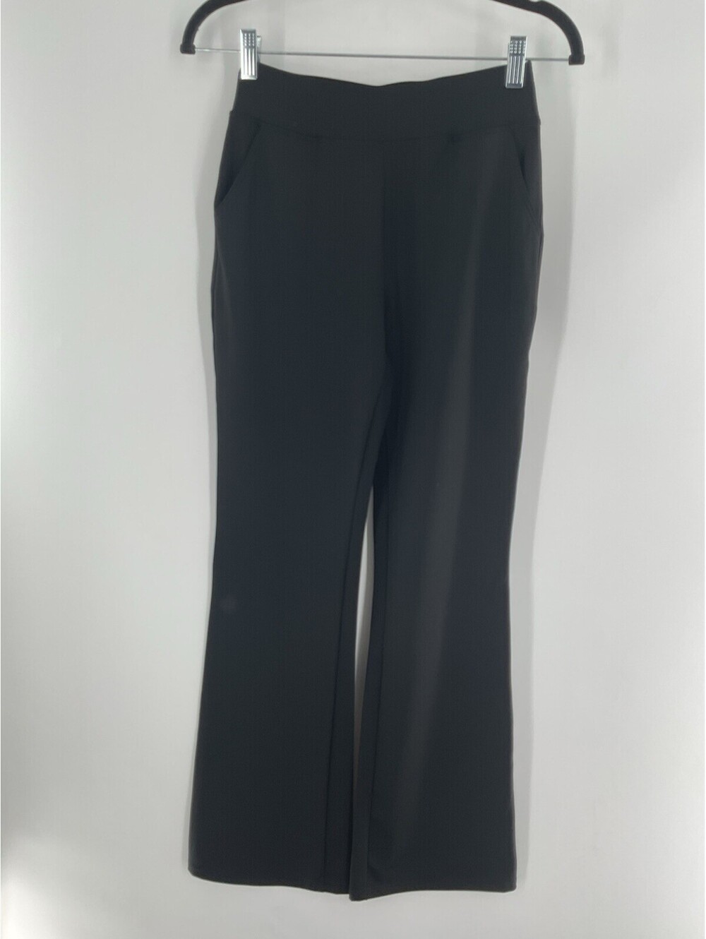 Unbranded Women’s Size Small High Waisted Athletic Pants Black Nylon Spandex 133